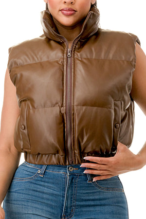 J705 - Puffer Leather Vest
