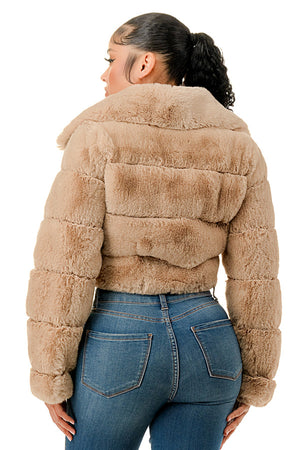 J896 - All Over Fur Collared Jacket