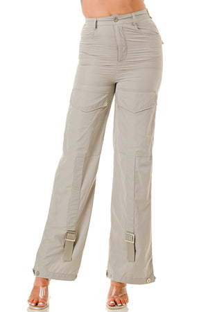 P2343 - Woven Ruched Pants