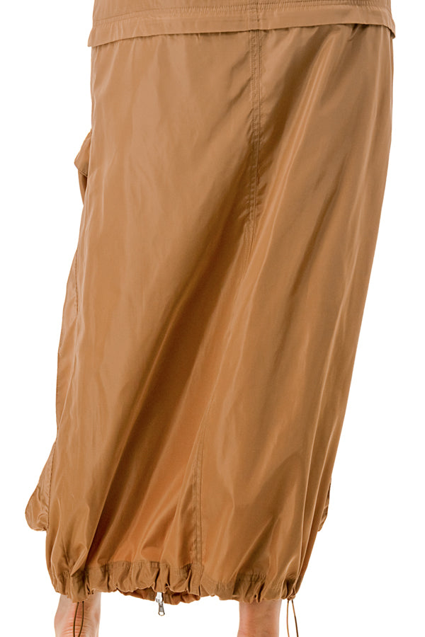 P2408 - Woven Midi Skirt