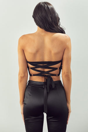 T2039 BACK LACE UP MESH CORSET TOP