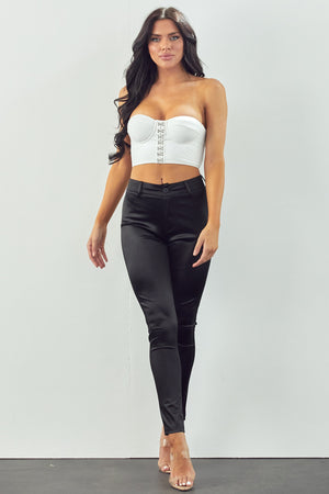 T2039 BACK LACE UP MESH CORSET TOP