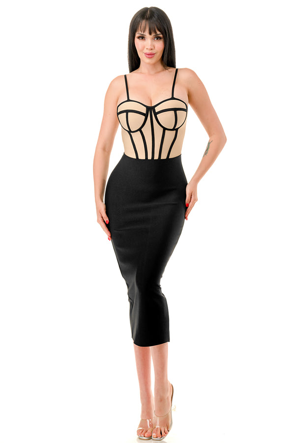 TS-404 - Over The Knee Bandage Dress