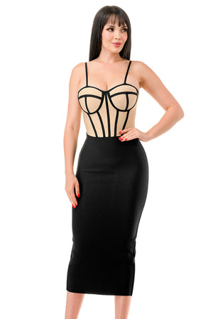 TS-404 - Over The Knee Bandage Dress