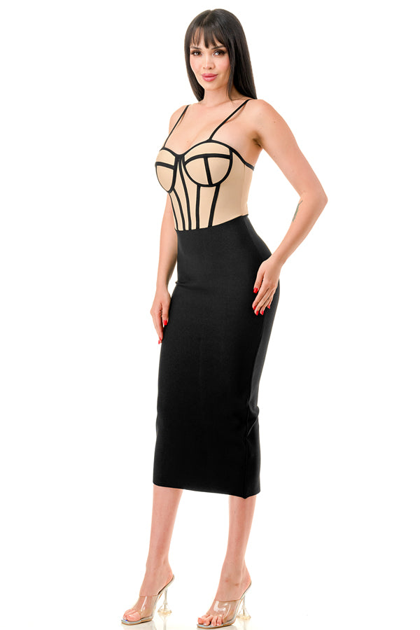 TS-404 - Over The Knee Bandage Dress