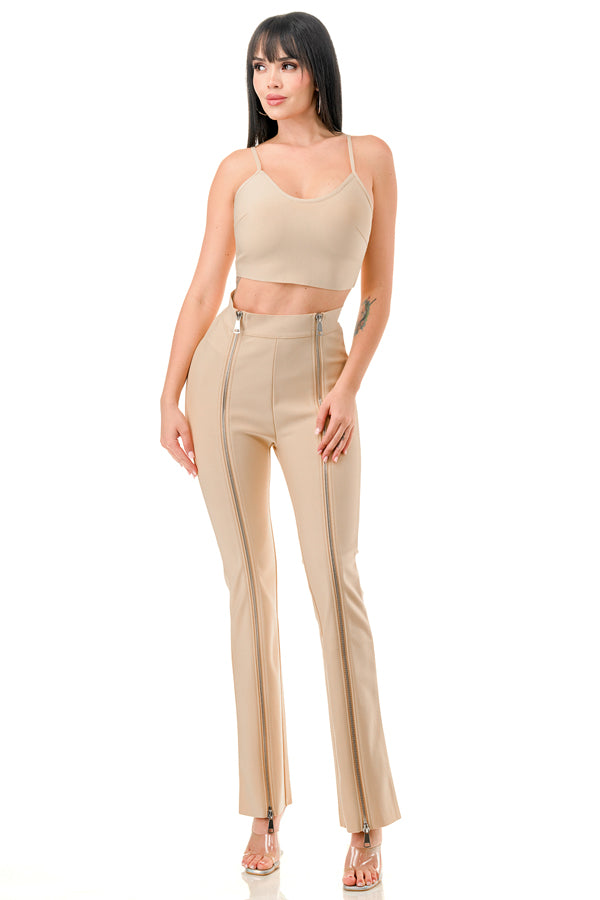 TS-423 - Bandage Crop Top and Pants Set