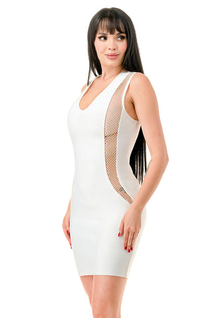 TS-448 - Bandage Sleeveless Mini Bodycon Dress