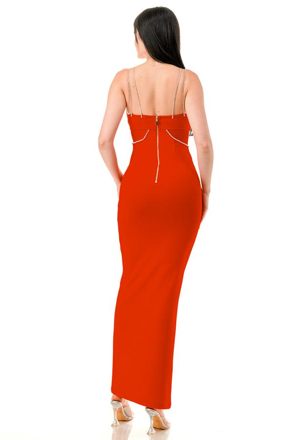 TS-546-Bandage Long Dress