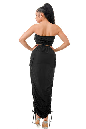 TS1098 - Matching Cargo Tube Top and Long Skirt Set