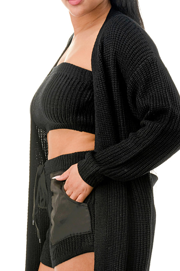 SW3496-3 Piece Sweater Knit Set