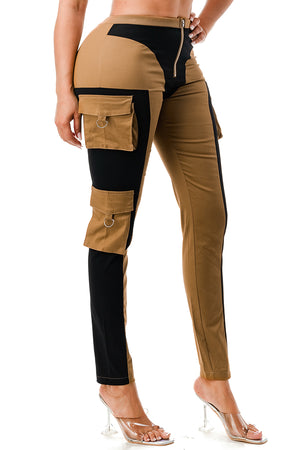 P2163 - Two Tone Cargo Pant