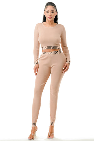 SW3737-Long Sleeve Top and Pants Set