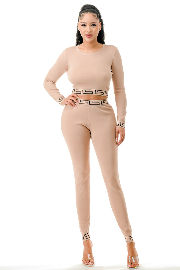 SW3737-Long Sleeve Top and Pants Set