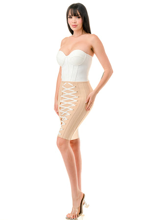 TS-492 - Bandage Mini Tube Dress