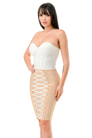 TS-492 - Bandage Mini Tube Dress