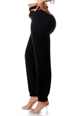 P2059 - High Rise Cut Out Waistband Pants