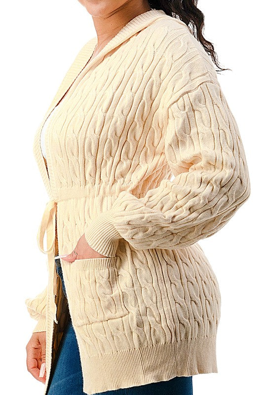 SW1712 - Long Sleeve Hooded Cardigan