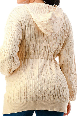 SW1712 - Long Sleeve Hooded Cardigan